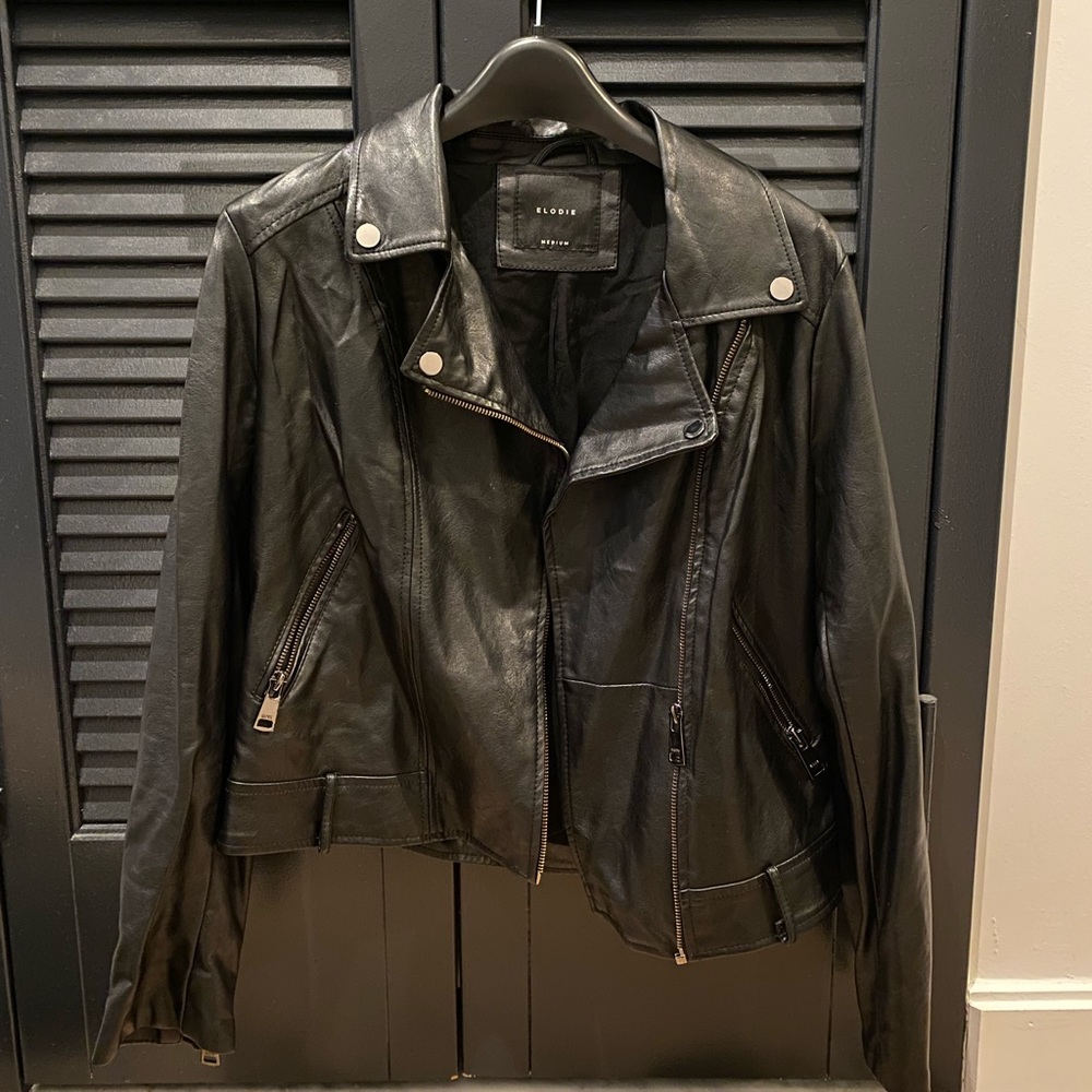 Elodie black faux leather jacket